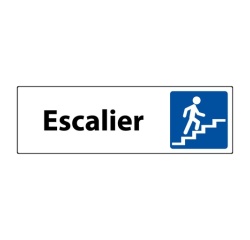 Panneau « Escalier » adhésif pour porte vitrée | PVC 150 x 47 mm Blanc