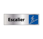 Panneau « Escalier » adhésif pour porte vitrée | PVC 150 x 47 mm Blanc