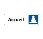 Plaque Accueil Aluminium Brossé