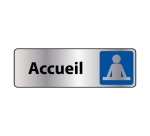 Plaque Accueil Aluminium Brossé