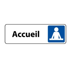 Plaque Accueil Aluminium Brossé