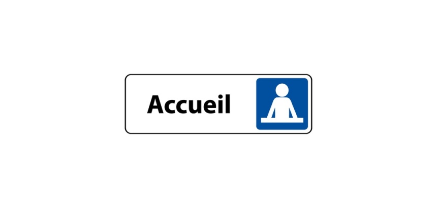 Plaque Accueil Aluminium Brossé