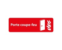 Panneau « Porte coupe-feu » adhésif | Alu