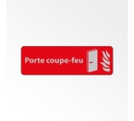 Panneau « Porte coupe-feu » adhésif | PVC 150 x 47 mm Blanc