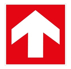 Panneau évacuation Incendie - Flèche directionnelle - Carré Vinyle Souple Autocollant