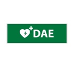Panneau de signalisation - Pictogramme DAE - 150 x 50 mm - ISO 7010 Vinyle Souple Autocollant