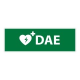 Panneau de signalisation - Pictogramme DAE - 150 x 50 mm - ISO 7010 PVC 2 mm