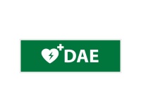 Panneau de signalisation - Pictogramme DAE - 150 x 50 mm - ISO 7010 PVC 2 mm