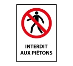 Panneau d'Interdiction - Interdit aux piétons - P004 - ISO 7010 Vinyle Souple Autocollant A5