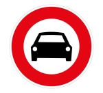 Panneau d'interdiction - Picto Interdit aux voitures - ISO 7010