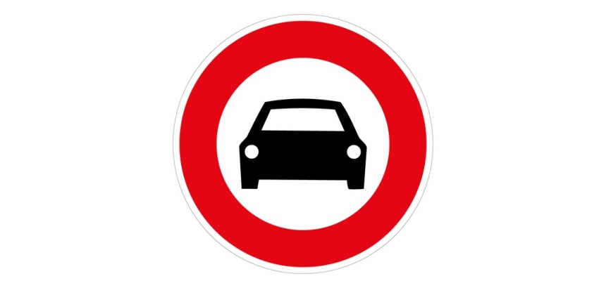 Panneau d'interdiction - Picto Interdit aux voitures - ISO 7010