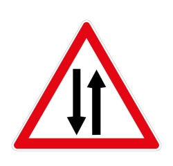 Panneau de danger A18 - Circulation deux sens Vinyle Souple Autocollant 200 mm
