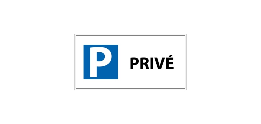 Panneau Parking Privé - 400x200 mm - Aluminium