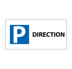 Panneau Parking direction - 400x200 mm - Aludibond