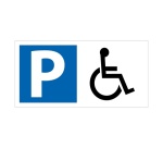 Panneau - Parking PMR réservé - 400x200 mm - Aludibond