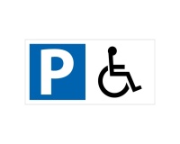 Panneau - Parking PMR réservé - 400x200 mm - Aludibond