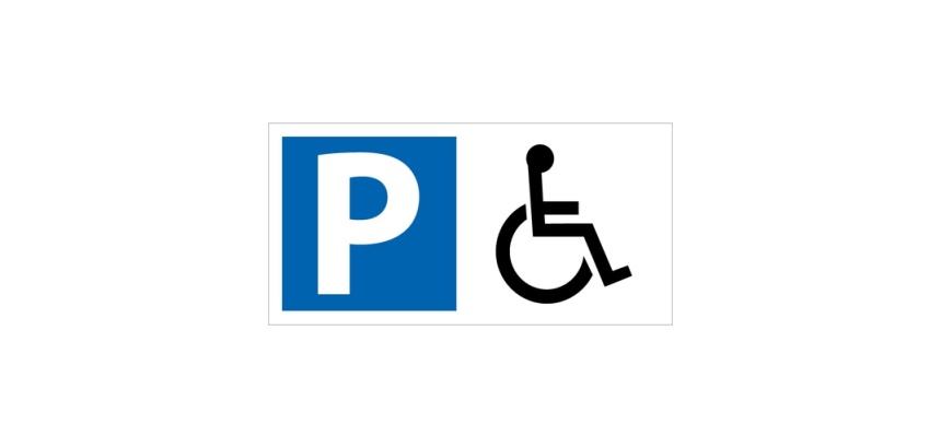 Panneau - Parking PMR réservé - 400x200 mm - Aludibond