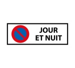 Panneau Interdiction de stationner jour  nuit - Parking privé