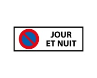 Panneau Interdiction de stationner jour  nuit - Parking privé