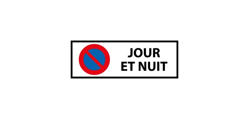 Panneau Interdiction de stationner jour  nuit - Parking privé