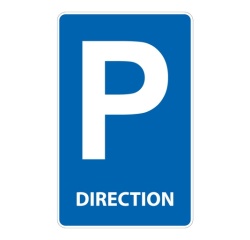 Panneau - Direction - Aludibond, Aluminium galvanisé avec profilé