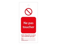 Étiquettes - Ne pas toucher - Polyester Souple - Lot de 10