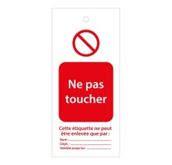 Étiquettes - Ne pas toucher - Polyester Souple - Lot de 10