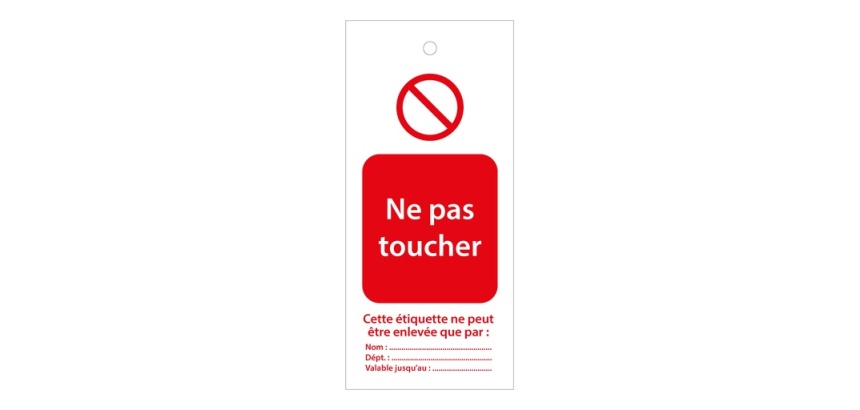 Étiquettes - Ne pas toucher - Polyester Souple - Lot de 10