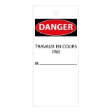 Étiquettes - Travaux en Cours - Polyester Souple - Lot de 10 75 x 160 mm