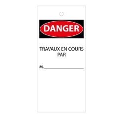 Étiquettes - Travaux en Cours - Polyester Souple - Lot de 10
