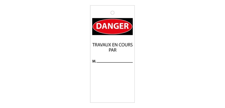Étiquettes - Travaux en Cours - Polyester Souple - Lot de 10