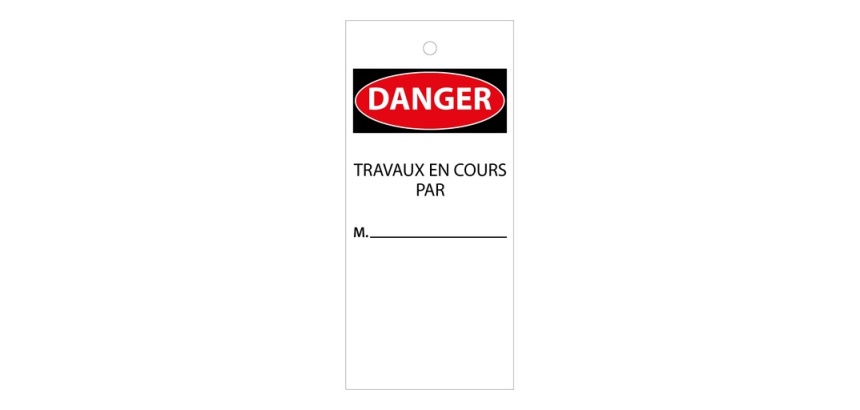 Étiquettes - Travaux en Cours - Polyester Souple - Lot de 10