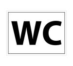 Plaque gravée - Pictogramme WC mixte - 10 x 14 cm - Gravoply Inox