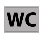 Plaque gravée - Pictogramme WC mixte - 10 x 14 cm - Gravoply Inox