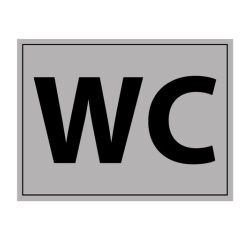 Plaque gravée - Pictogramme WC mixte - 10 x 14 cm - Gravoply Inox