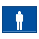 Plaque gravée - WC Homme - 10x14cm (Inox)