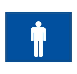 Plaque gravée - WC Homme - 10x14cm