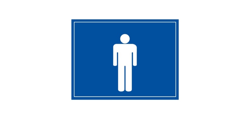Plaque gravée - WC Homme - 10x14cm