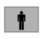 Plaque gravée - WC Homme - 10x14cm