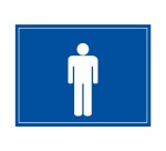 Plaque gravée - WC Homme - 10x14cm