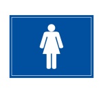 Plaque gravée - Toilettes picto Femme - 10x14 cm - Gravoply Inox