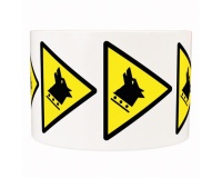 Rouleau de Pictos de Danger - Chien de garde - W013 - ISO 7010