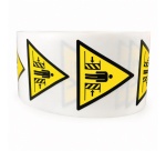 Rouleau de 250 Pictos de Danger - Ecrasement - W019 - ISO 7010 25 mm