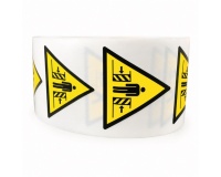 Rouleau de 250 Pictos de Danger - Ecrasement - W019 - ISO 7010 100 mm