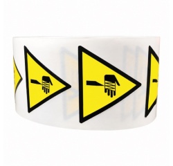 Rouleau de Pictos de Danger - Eléments pointus - W022 - ISO 7010 25 mm