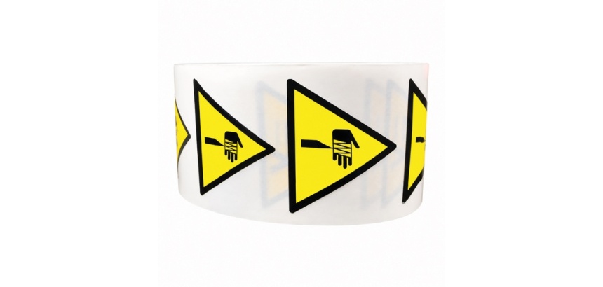 Rouleau de Pictos de Danger - Eléments pointus - W022 - ISO 7010 25 mm