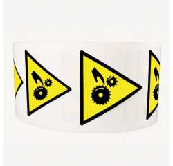 Rouleau 250 pictos - Risque d'écrasement rouleaux dentés - W024