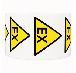 Rouleau de pictos - Danger atmosphère explosive - ATEX - W021 25 mm