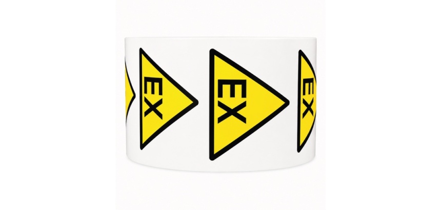 Rouleau de pictos - Danger atmosphère explosive - ATEX - W021 25 mm