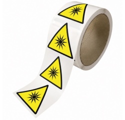 Rouleau de pictos - Danger Rayonnement optique - W027 - ISO 7010